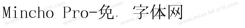 Mincho Pro字体转换